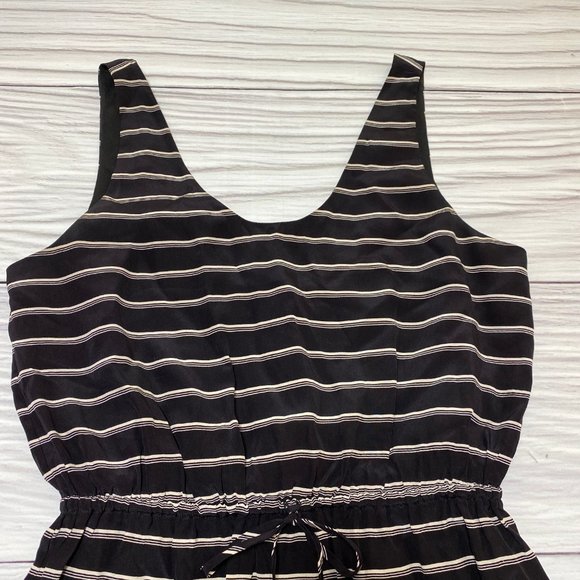 Joie Black White Striped Chariot Dress Silk - Picture 5 of 16